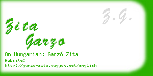 zita garzo business card